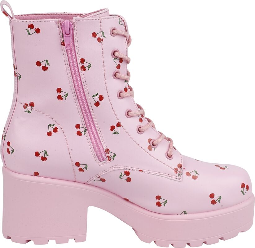 Gothicana By Emp "Cherry Passion Platform Boots" Boot Pink By KOI