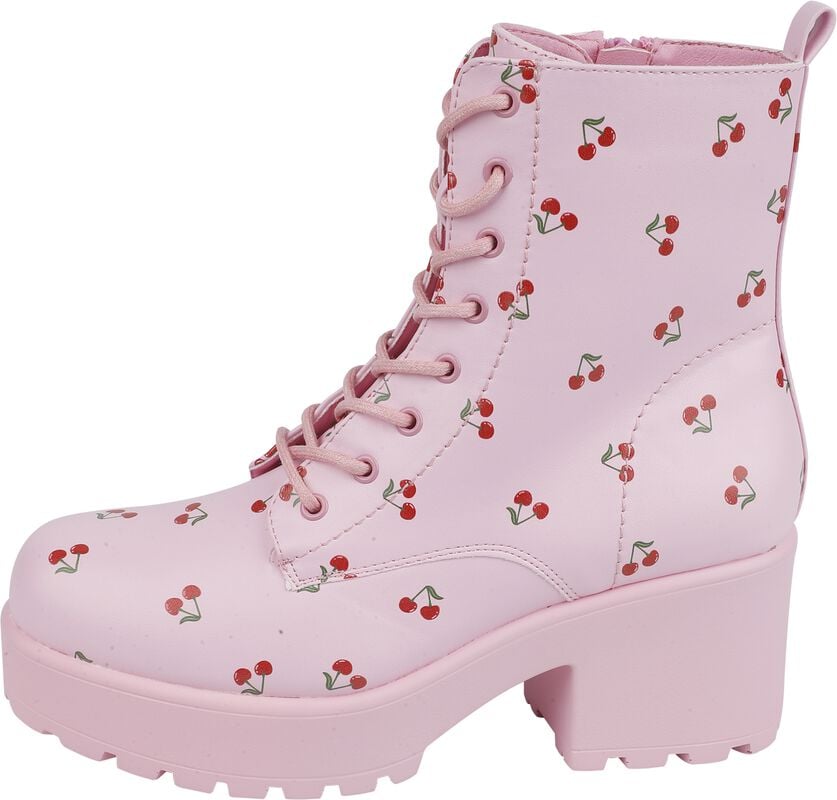 Gothicana By Emp "Cherry Passion Platform Boots" Boot Pink By KOI