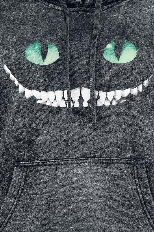 Gothicana By Emp "Cheshire Cat Hoodie" Hoodie Grey By Alice In Wonderland