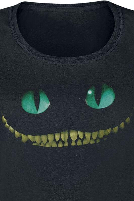 Gothicana By Emp "Cheshire Cat - Smile" T-Shirt Black By Alice In Wonderland