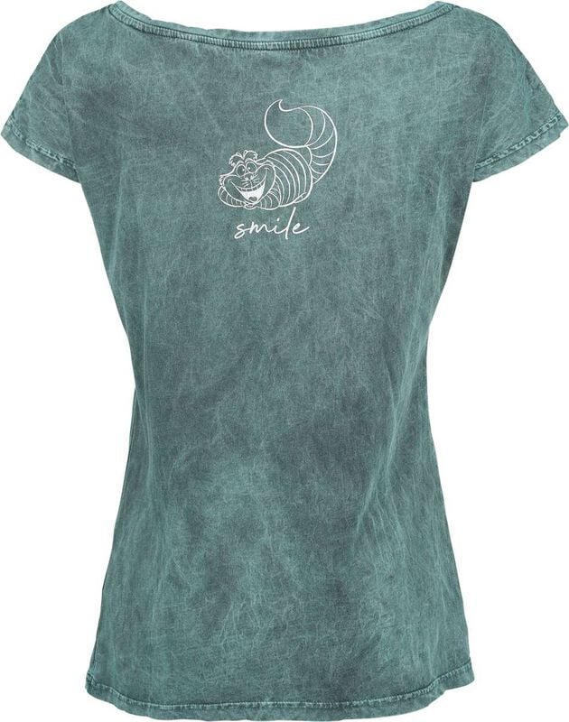 Gothicana By Emp "Cheshire Cat - Smile" T-Shirt Blue By Alice In Wonderland