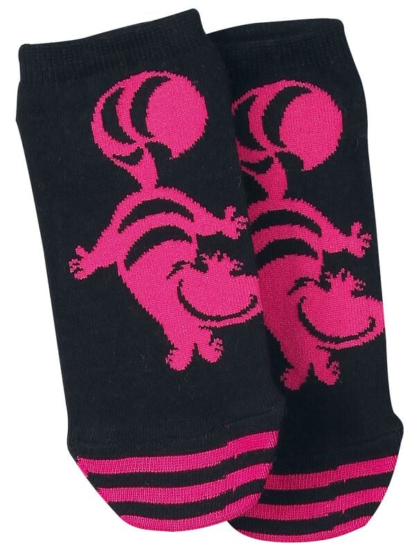 Gothicana By Emp "Cheshire Cat" Socks Pink-black By Alice In Wonderland