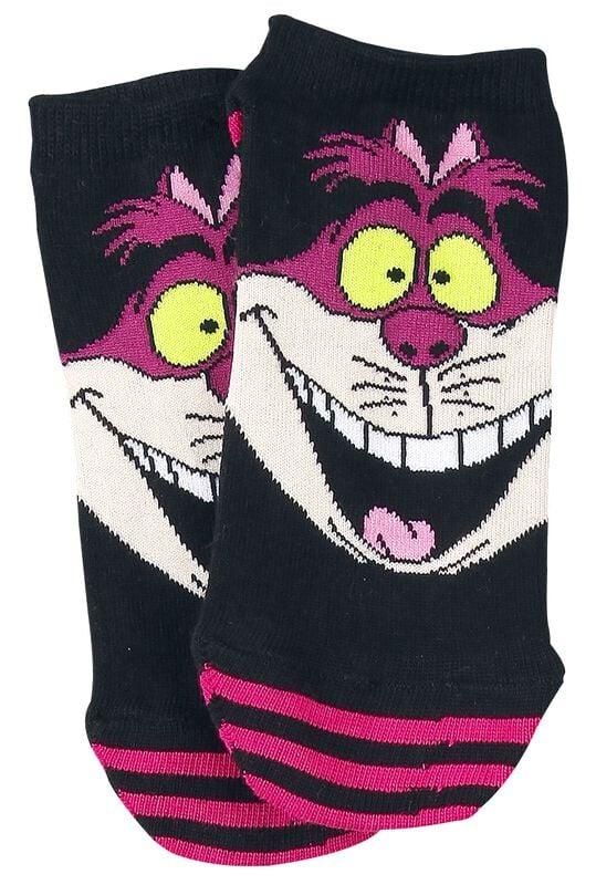 Gothicana By Emp "Cheshire Cat" Socks Pink-black By Alice In Wonderland