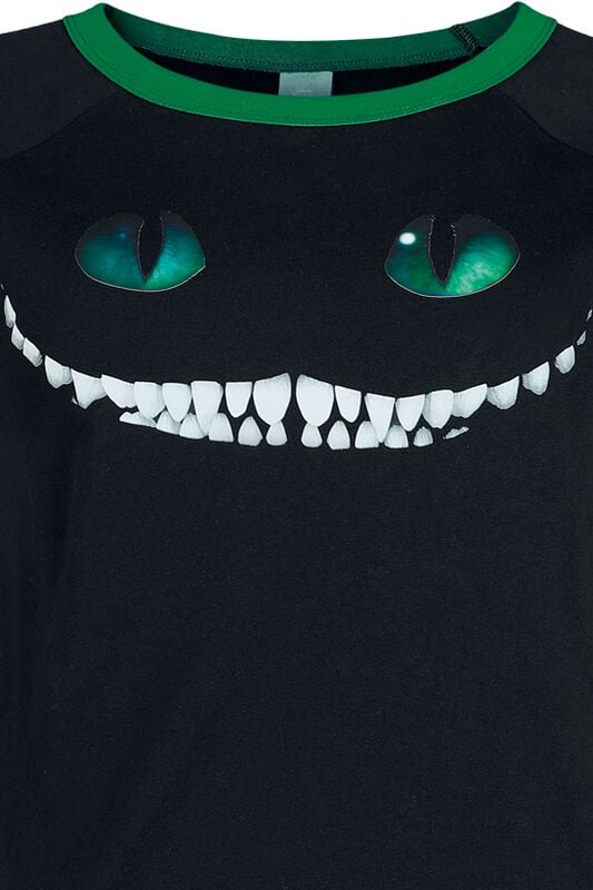 Gothicana By Emp "Cheshire Cat" T-Shirt Black By Alice In Wonderland
