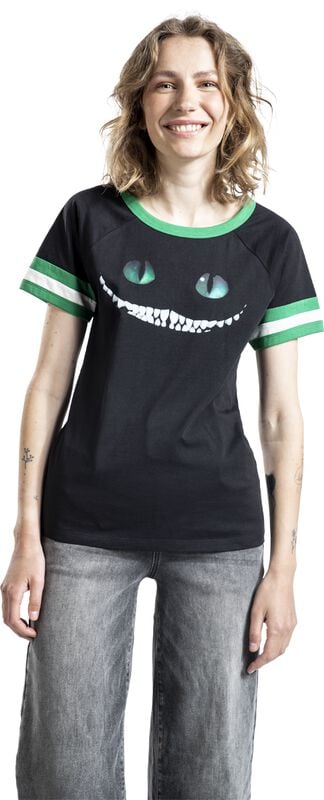 Gothicana By Emp "Cheshire Cat" T-Shirt Black By Alice In Wonderland
