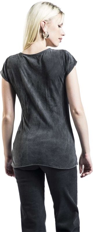 Gothicana By Emp "Cheshire Cat - This Way Or That Way?" T-Shirt Black By Alice In Wonderland