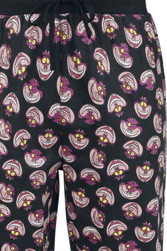 Gothicana By Emp "Cheshire Cat - We're All Mad Here" Pyjama Pants Black By Alice In Wonderland