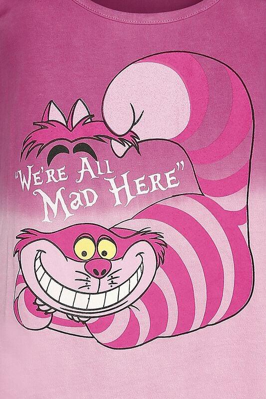 Gothicana By Emp "Cheshire Cat - We're All Mad Here" Top Light Pink By Alice In Wonderland
