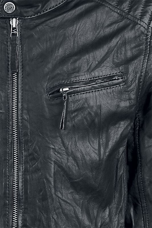 Gothicana By Emp "Chester" Leather Jacket Black By Gipsy