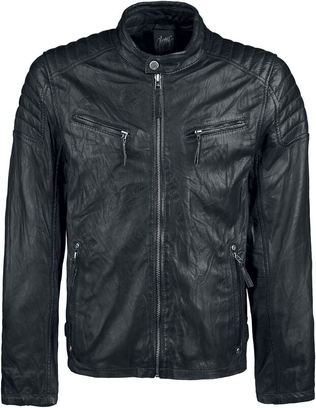 gothicana by emp "Chester" Leather Jacket black by Gipsy