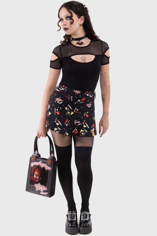 Gothicana By Emp "Child's Play - It's Time To Play Mini Skirt" Mini Skirt Multicolour By Killstar