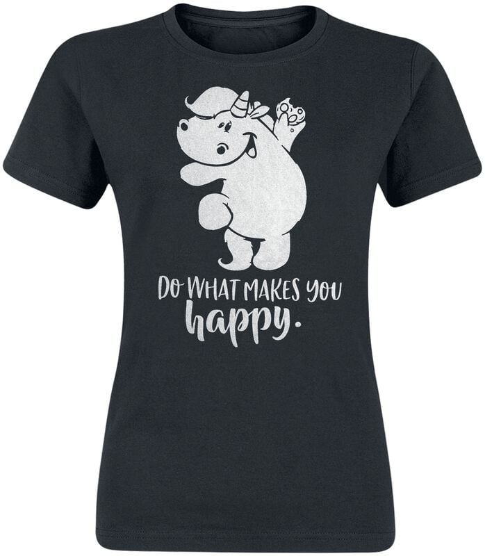 gothicana by emp "Chubby Unicorn - I Love Cookies" T-Shirt black by Pummeleinhorn