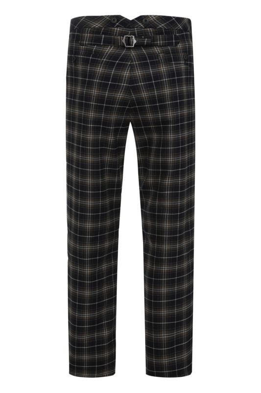 Gothicana By Emp "Chuck Swing Trousers Green Tartan" Chino Black-green By Chet Rock