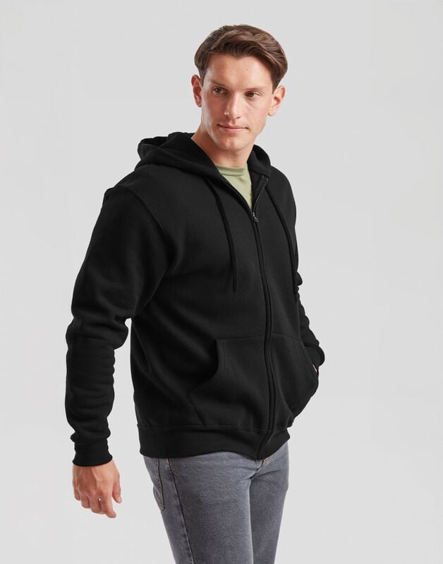 Gothicana By Emp "CLASSIC HOODED SWEAT JACKET" Hoodie Jacket Black By Fruit Of The Loom