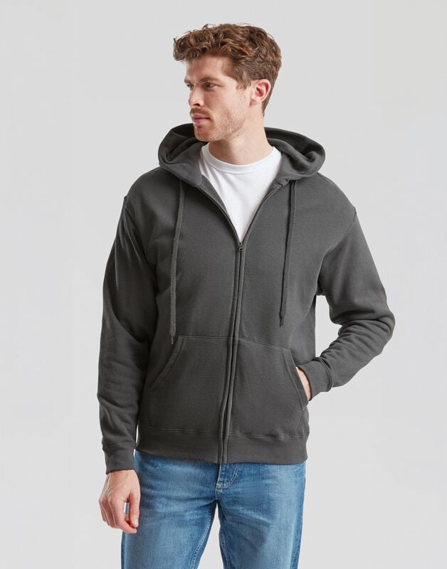 gothicana by emp "CLASSIC HOODED SWEAT JACKET" Hoodie Jacket graphite by Fruit Of The Loom
