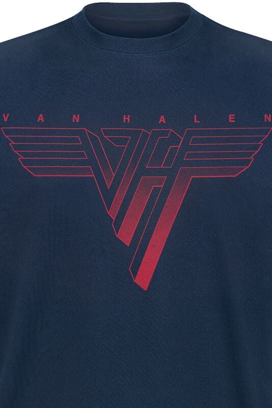 Gothicana By Emp "Classic Red Logo" T-Shirt Navy By Van Halen