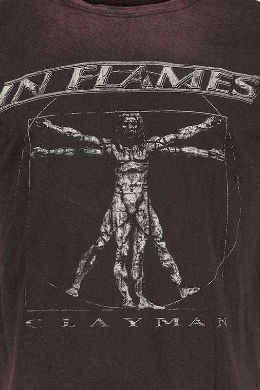 Gothicana By Emp "Clayman Vitruvian" T-Shirt Dark Red By In Flames