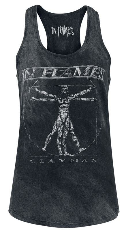 gothicana by emp "Clayman Vitruvian" Top black by In Flames