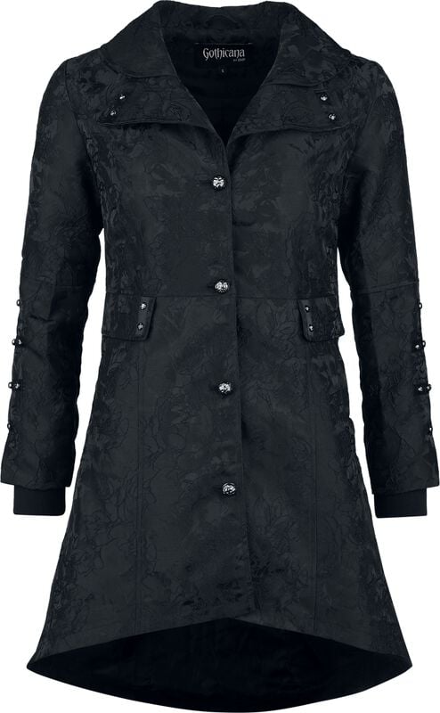 gothicana by emp "Coat with corset detail on back" Coats black by Gothicana by EMP