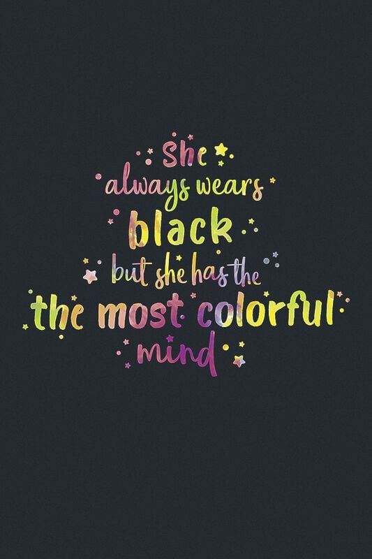Gothicana By Emp "Colorful Mind" Top Black By Slogans