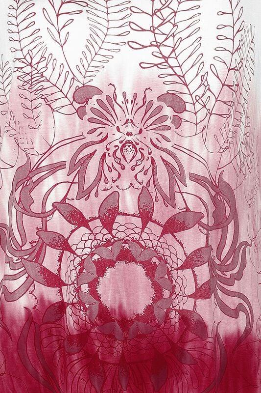 Gothicana By Emp "Colour-Run T-Shirt With Mandala Print" T-Shirt Burgundy By RED By EMP