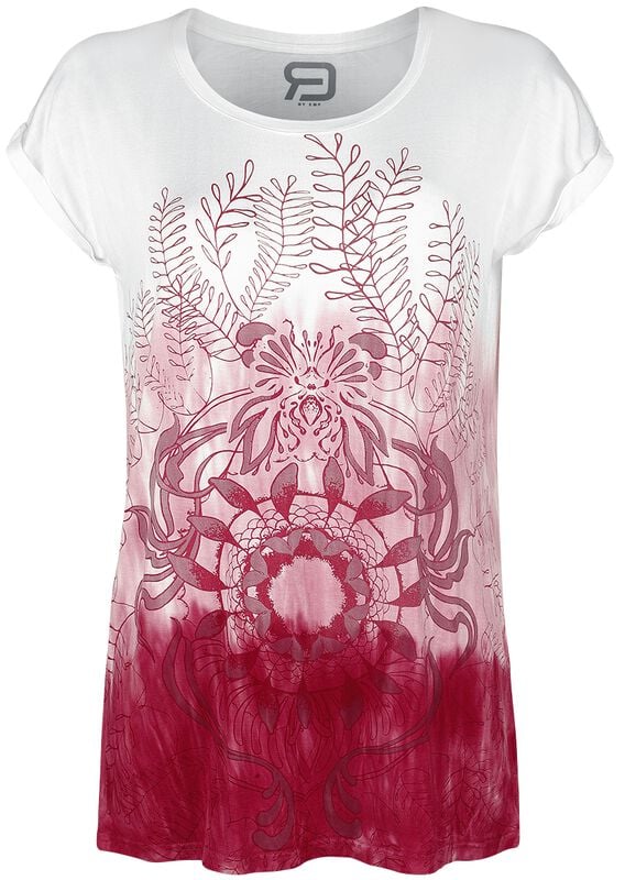 gothicana by emp "Colour-Run T-Shirt with Mandala Print" T-Shirt burgundy by RED by EMP