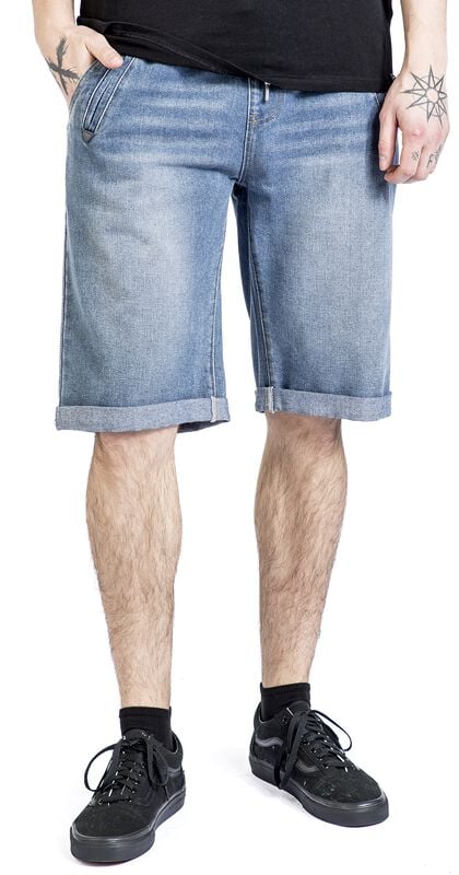 Gothicana By Emp "Comfortable Denim Shorts" Shorts Blue By RED By EMP