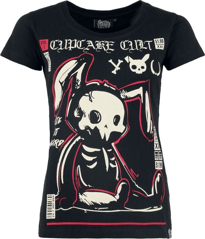 gothicana by emp "Comic Bunny T-Shirt" T-Shirt black by Cupcake Cult