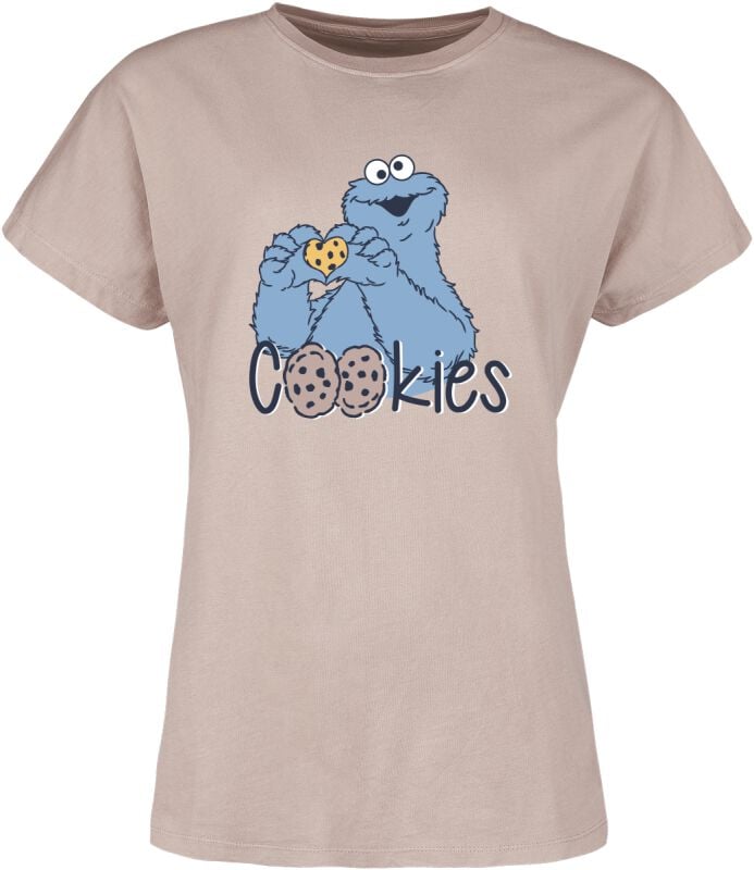 gothicana by emp "Cookie Monster - Cookies" T-Shirt dusky pink by Sesame Street