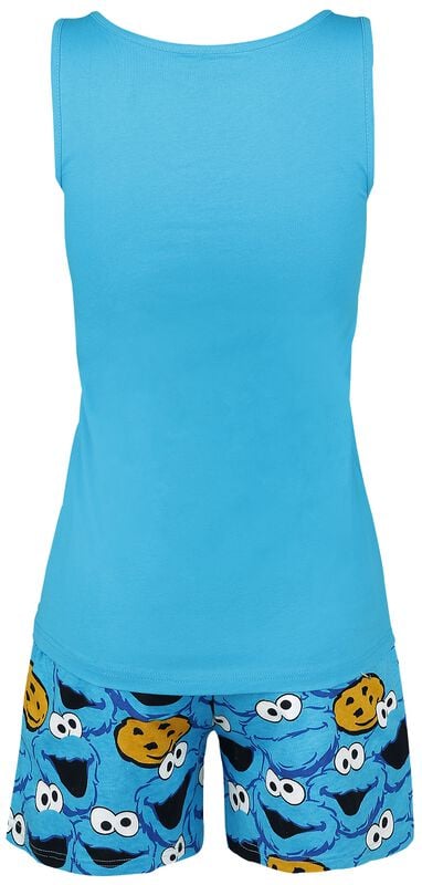 Gothicana By Emp "Cookie Monster - Face" Pyjama Blue By Sesame Street