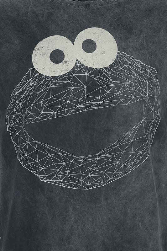 Gothicana By Emp "Cookie Monster - Glow In The Dark" T-Shirt Black By Sesame Street