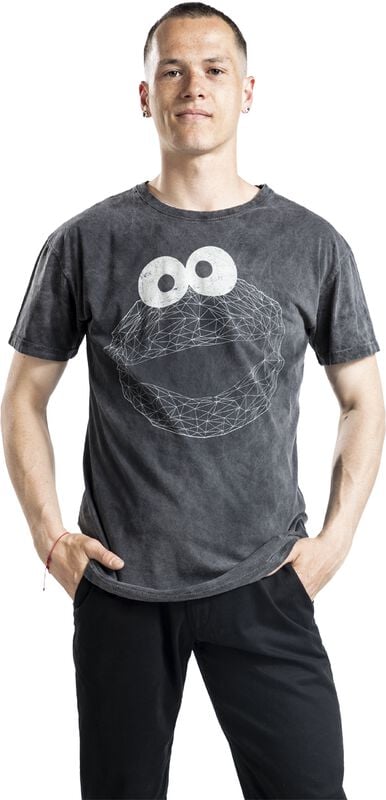 Gothicana By Emp "Cookie Monster - Glow In The Dark" T-Shirt Black By Sesame Street