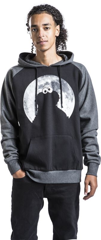 Gothicana By Emp "Cookie Monster - Moonight" Hoodie Black-grey By Sesame Street