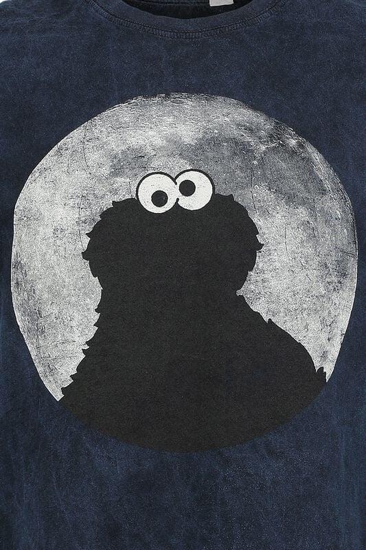 Gothicana By Emp "Cookie Monster - Moonlight" T-Shirt Blue By Sesame Street