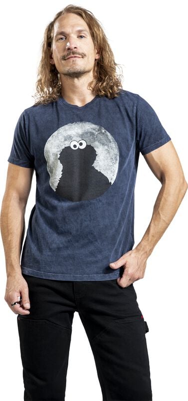 Gothicana By Emp "Cookie Monster - Moonlight" T-Shirt Blue By Sesame Street