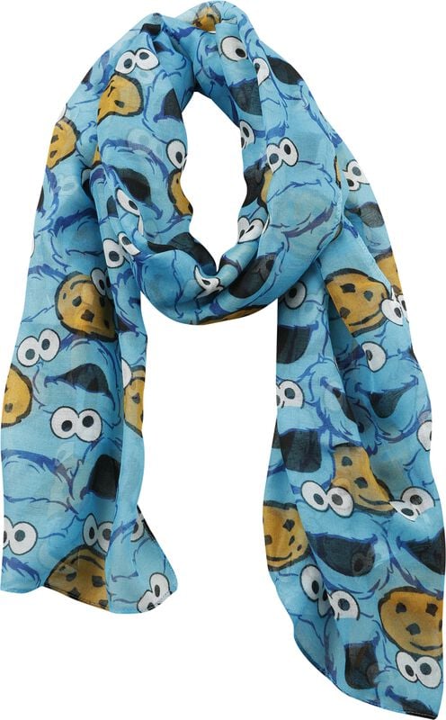 gothicana by emp "Cookie Monster" Scarf blue by Sesame Street