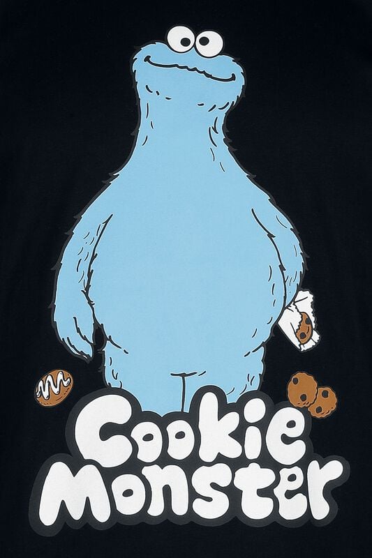 Gothicana By Emp "Cookie Monster" T-Shirt Multicolour By Sesame Street
