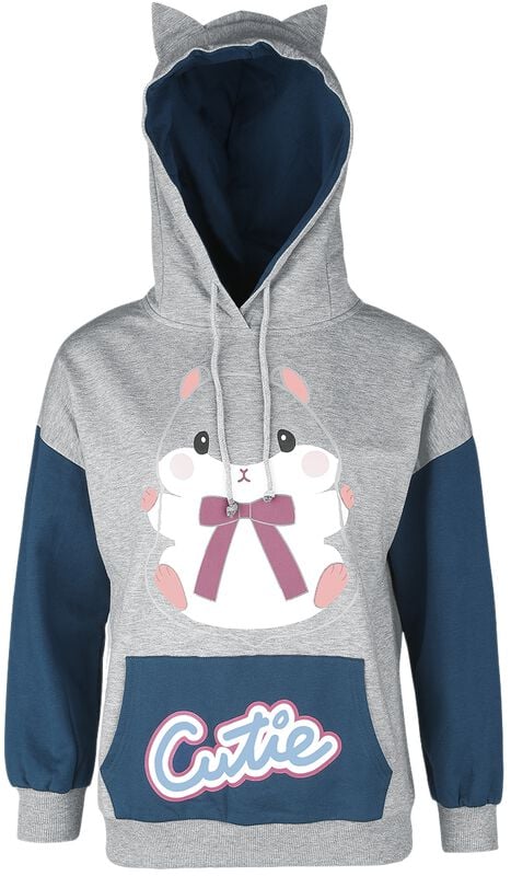 Gothicana By Emp "Coroham" Hoodie Grey-blue By Amufun
