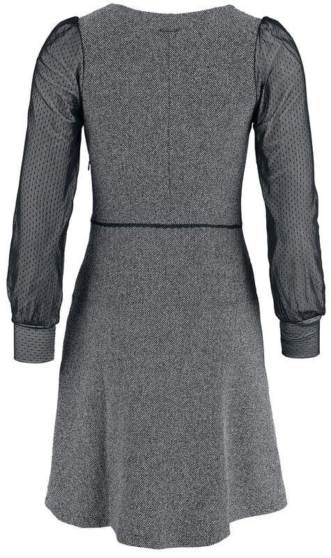 Gothicana By Emp "Cottage Girl Dress" Mini Dress Black-grey By Vive Maria