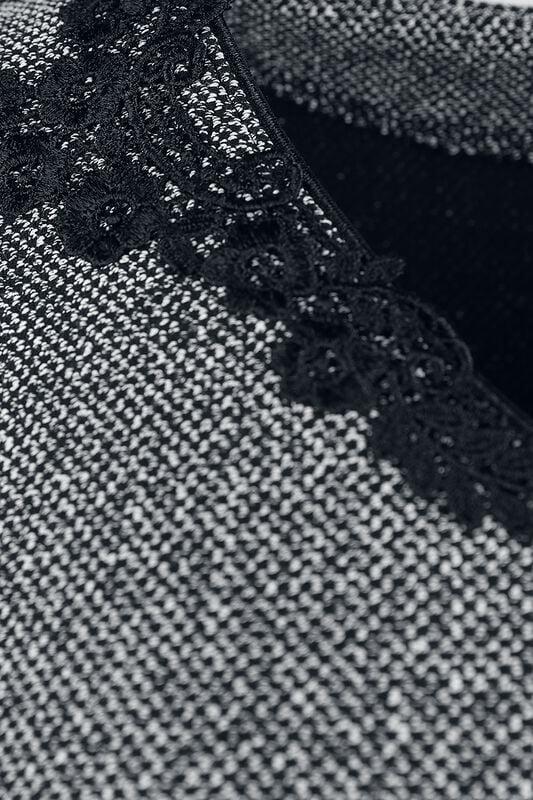 Gothicana By Emp "Cottage Girl Dress" Mini Dress Black-grey By Vive Maria