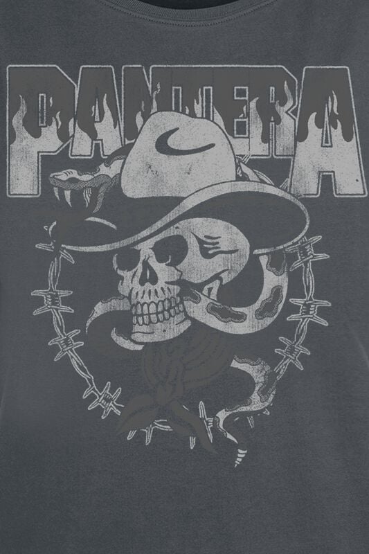 Gothicana By Emp "Cowboy Skull" T-Shirt Charcoal By Pantera