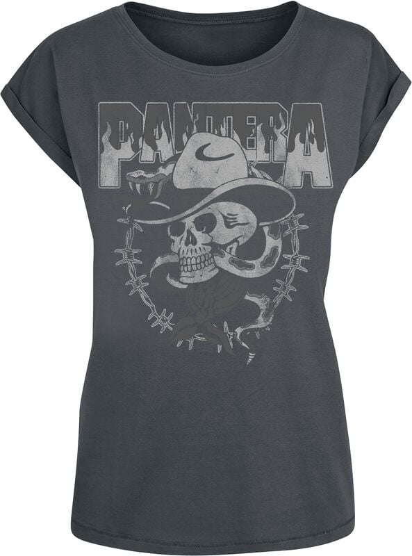 gothicana by emp "Cowboy Skull" T-Shirt charcoal by Pantera