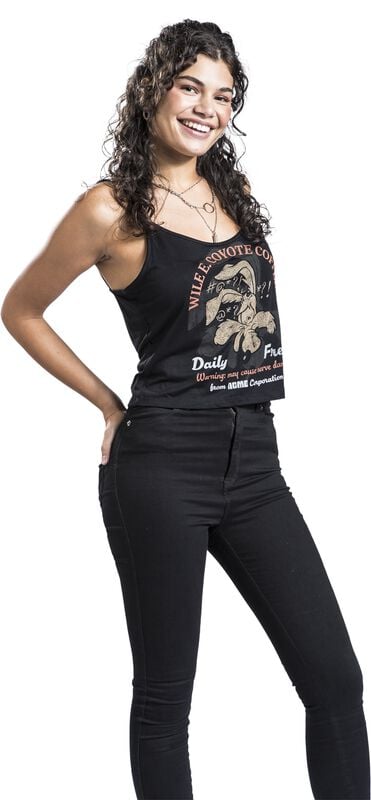 Gothicana By Emp "Coyote - Coffee" Top Black By Looney Tunes