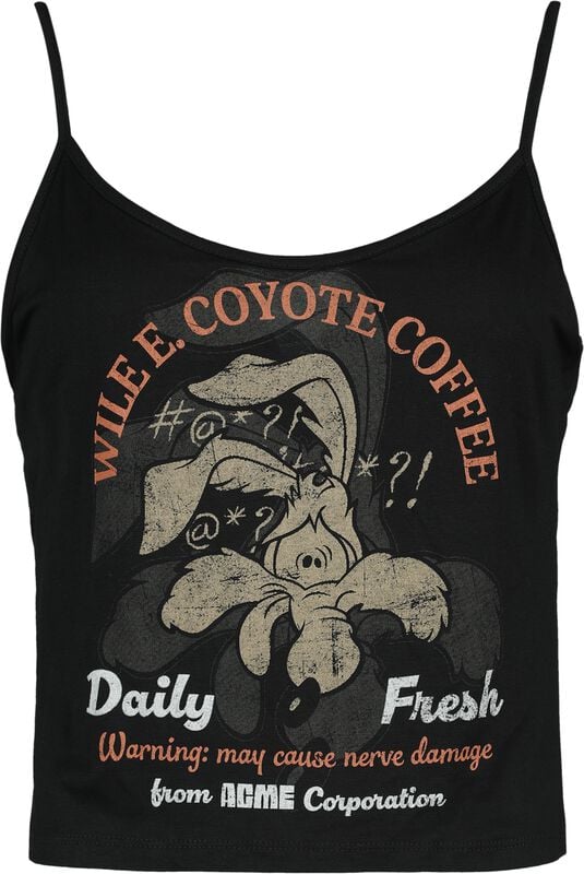 gothicana by emp "Coyote - Coffee" Top black by Looney Tunes