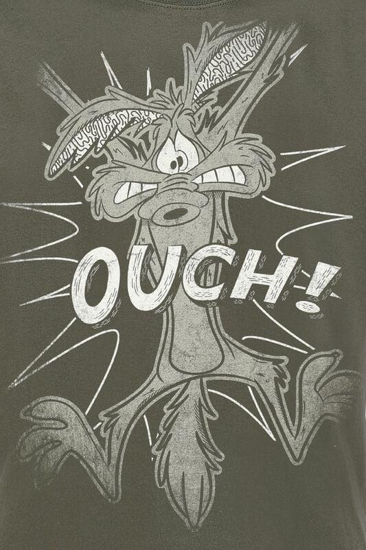 Gothicana By Emp "Coyote - Ouch " T-Shirt Olive By Looney Tunes