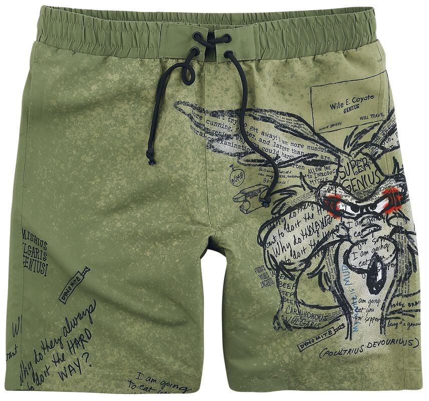 gothicana by emp "Coyote" Swim Shorts olive by Looney Tunes