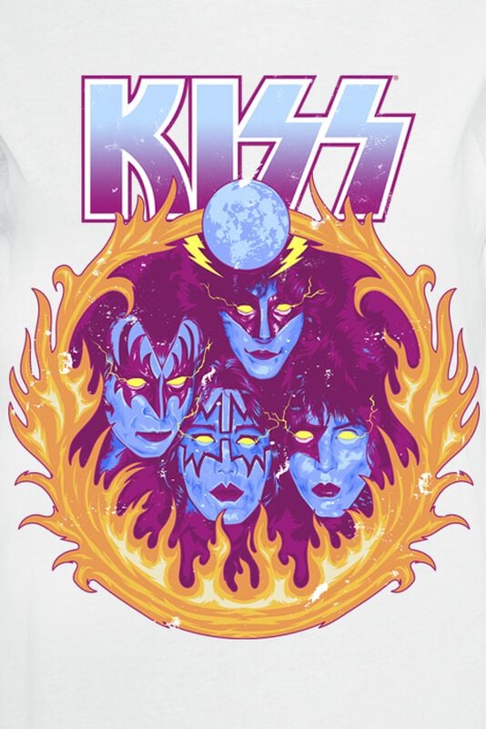Gothicana By Emp "Creatures In Flames" T-Shirt White By Kiss