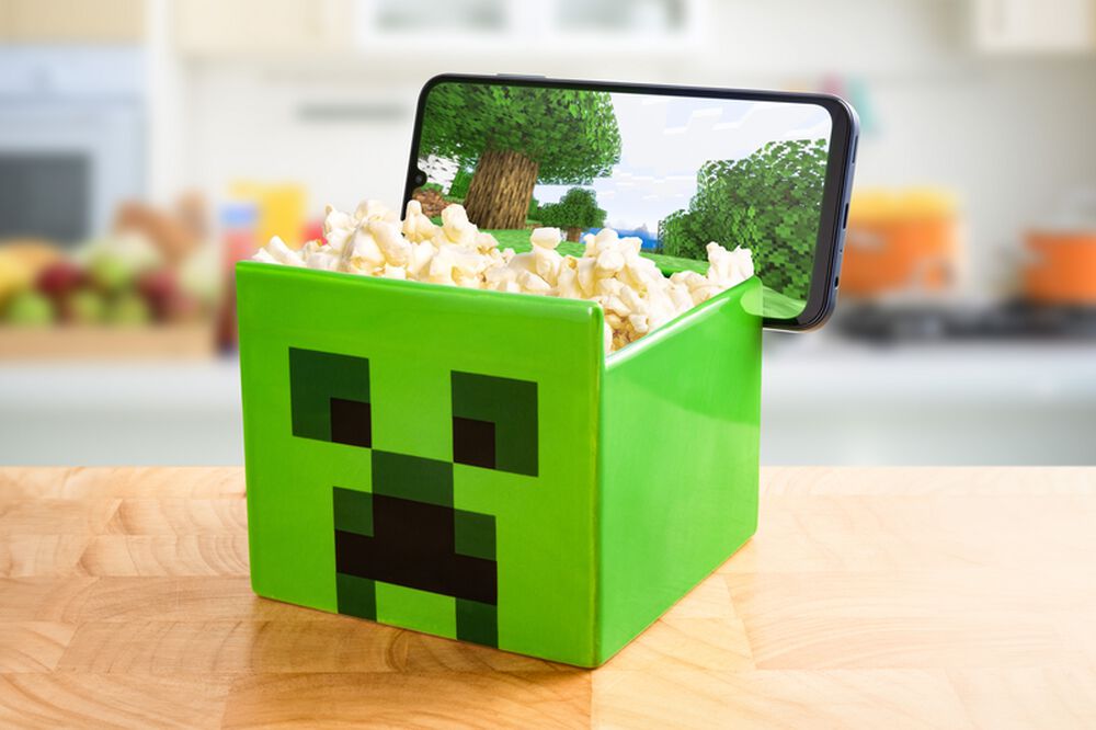 Gothicana By Emp "Creeper Streaming Bowl" Bowl Multicolour By Minecraft