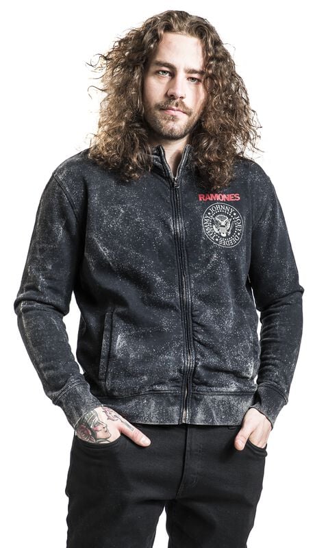 Gothicana By Emp "Crest" Hoodie Jacket Black By Ramones
