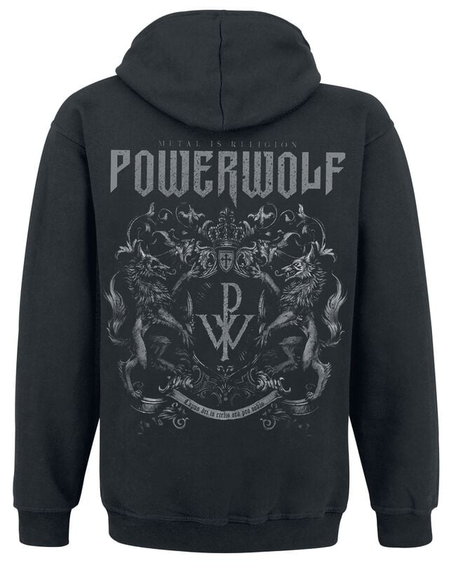 Gothicana By Emp "Crest - Metal Is Religion" Hoodie Jacket Black By Powerwolf